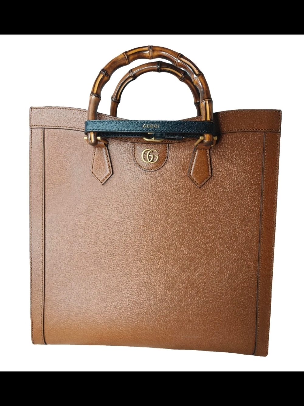 Gucci Diana Large Hand Tote Bag Bamboo Leather, Brown